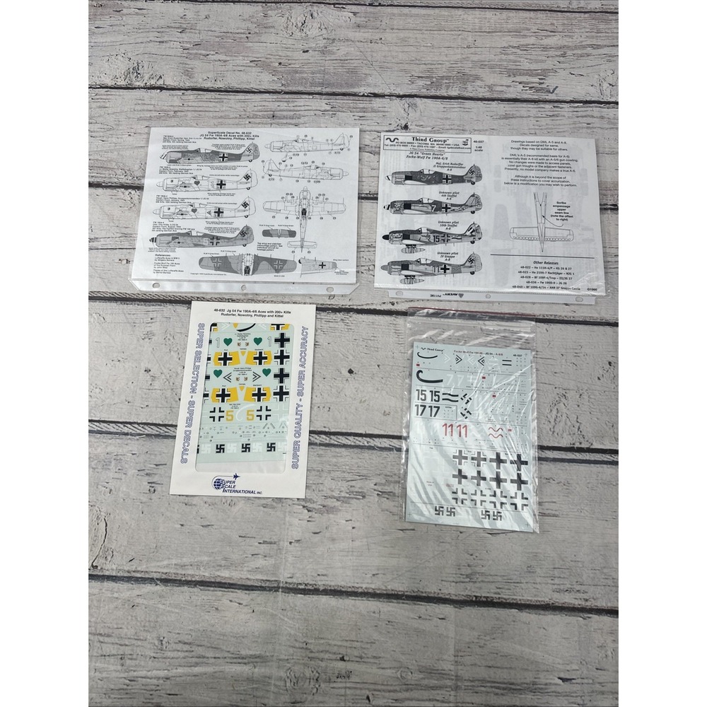SUPER SCALE 1/48  48-632 + Third Group 48-037 New  Decals